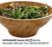 IKEA Grónskaker fuente 20€ bambú oferta
