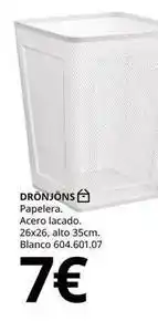 IKEA Blanco - papelera. acero lacado oferta