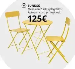 IKEA Suunto - mesa con 2 sillas plegables. apto para uso profesional oferta