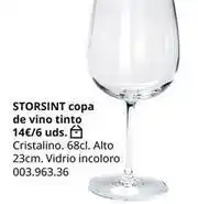 IKEA Cristalino - copa de vino tinto oferta
