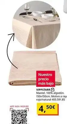 IKEA Ikea - mantel 100% algodón oferta