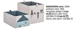 IKEA Barndrom serie. 100% poliéster (min. 90%, reciclado, beige. 1 caja oferta