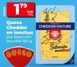 Dia Supermercados Dia Selección Mundial Cheddar en lonchas oferta
