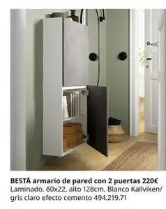 IKEA Blanco - bestà armario de pared con 2 puertas oferta