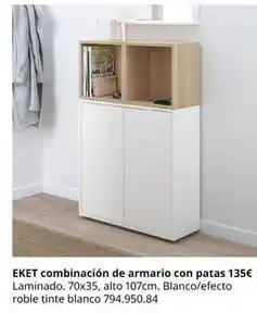 IKEA Blanco - eket combinación de armario con patas oferta