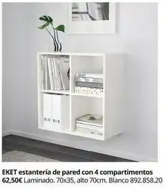 IKEA Blanco - estanteria de pared con 4 compartimentos oferta
