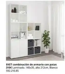 IKEA Blanco - eket combinación de armario con patas oferta