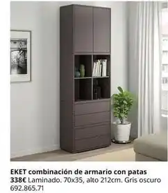 IKEA Eket combinación de armario con patas oferta