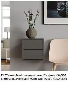 IKEA Eket mueble almacenaje pared 2 cajones oferta