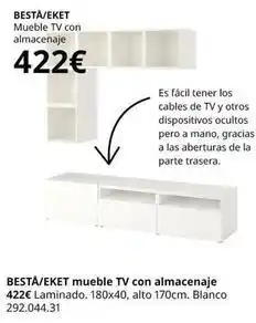 IKEA Blanco - mueble tv con almacenaje oferta