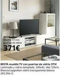 IKEA Besta - mueble tv con puertas de vidrio oferta