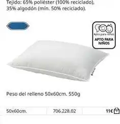 IKEA Aorto para niños tejidos: 65% poliéster (100% reciclado), 35% algodón (min oferta