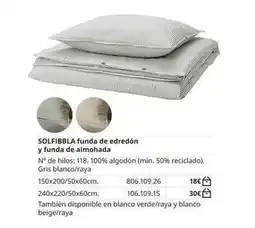 IKEA Blanco - solfibla funda de edredón y funda de almohada oferta