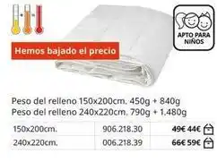 IKEA Peso del relleno + peso del relleno 240x220cm oferta