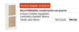 IKEA Blanco - billy/hogadal oferta