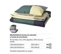 IKEA Brunkrissia funda de edredon y funda de almohada oferta