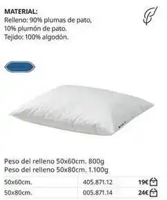 IKEA Material: relleno: 90% plumas de pato oferta