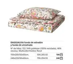 IKEA Daggalvia funda de edredon y funda de almohada oferta