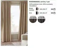 IKEA Rosenmandel cortina oferta