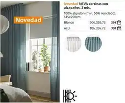 IKEA Blanco - cortinas con alzapolnes oferta