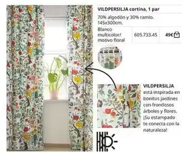 IKEA Blanco - cortina, 1 par oferta