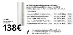 IKEA Blanco - lastarre combinación de almacenaje oferta