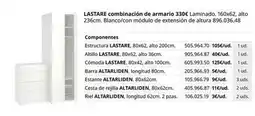 IKEA Blanco - lastarre combinación de armario oferta