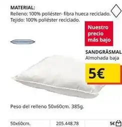 IKEA Peso del relleno 50x60cm. 385g oferta