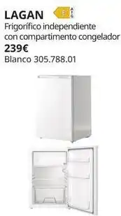 IKEA Lagan - frigorífico independiente con compatimento congelador blanco oferta