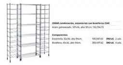 IKEA Omar combinación, estanterías con botelleros oferta