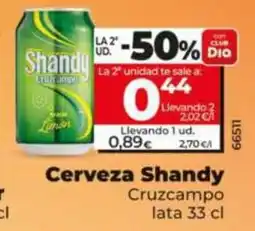 Dia Supermercados Shandy Cruzcampo oferta