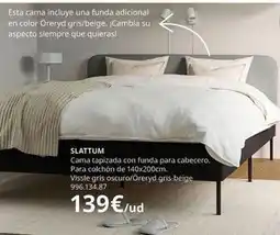 IKEA Cama tapizada con funda para cabecero oferta