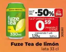 Dia Supermercados Fuze Tea de limón oferta