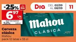 Dia Supermercados Mahou cerveza clásica oferta
