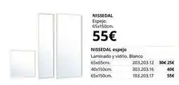 IKEA Blanco - nissedal espejo oferta