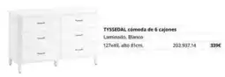 IKEA Blanco - tyssedal comoda de 6 cajones oferta