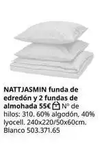 IKEA Blanco - natty jasmin funda de edredon y 2 fundas de almohada oferta