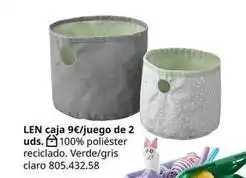 IKEA Claro - len caja 9 / juego de 2 uds oferta