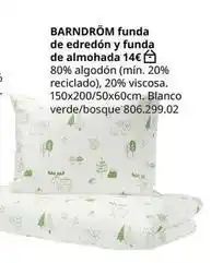 IKEA Blanco - barndrom funda de edredón y funda de almohada oferta