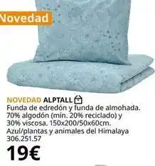 IKEA Funda de edredon y funda de almohada. 70% algodon (min. 20% reciclado) y 30% viscos oferta