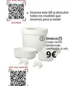 IKEA Ikea - juego cestos almacenaje cambiador oferta