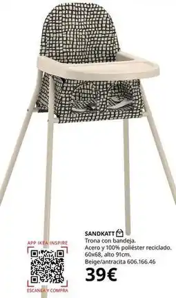 IKEA Ikea - tronco con mandadas, acero y 100w polloster reciclado oferta