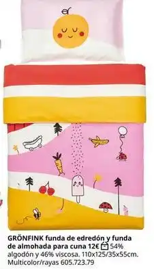IKEA Funda de edredón y funda de almohada para cuna oferta