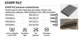IKEA Seco - stopp filt protector antideslizante oferta