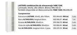 IKEA Blanco - lastarre combinacion de almacenaje oferta