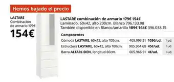Blanco - lastare combinación de armario