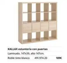 IKEA Blanco - kallax estanteria con puertas oferta