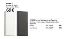 IKEA Blanco - armario de pared con 1 puerta oferta