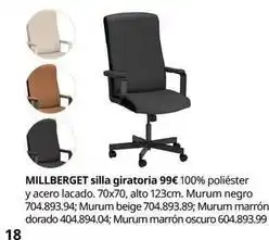 IKEA Millberget silla giratoria oferta