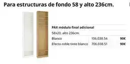 IKEA Blanco - para estructuras de fondo 58 y alto 236cm oferta